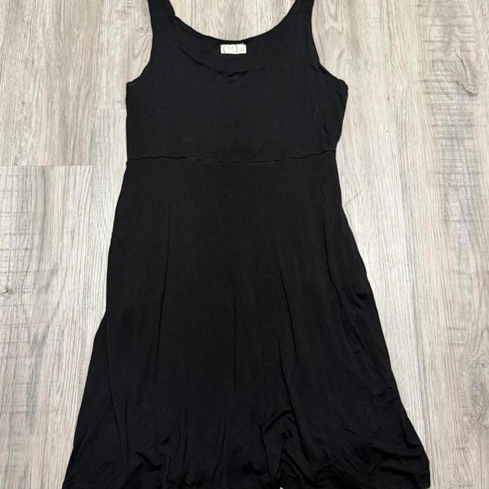 Maurices 24/7 Black Sleeveless Scoop Neck Flowy Mini Dress Womens Large